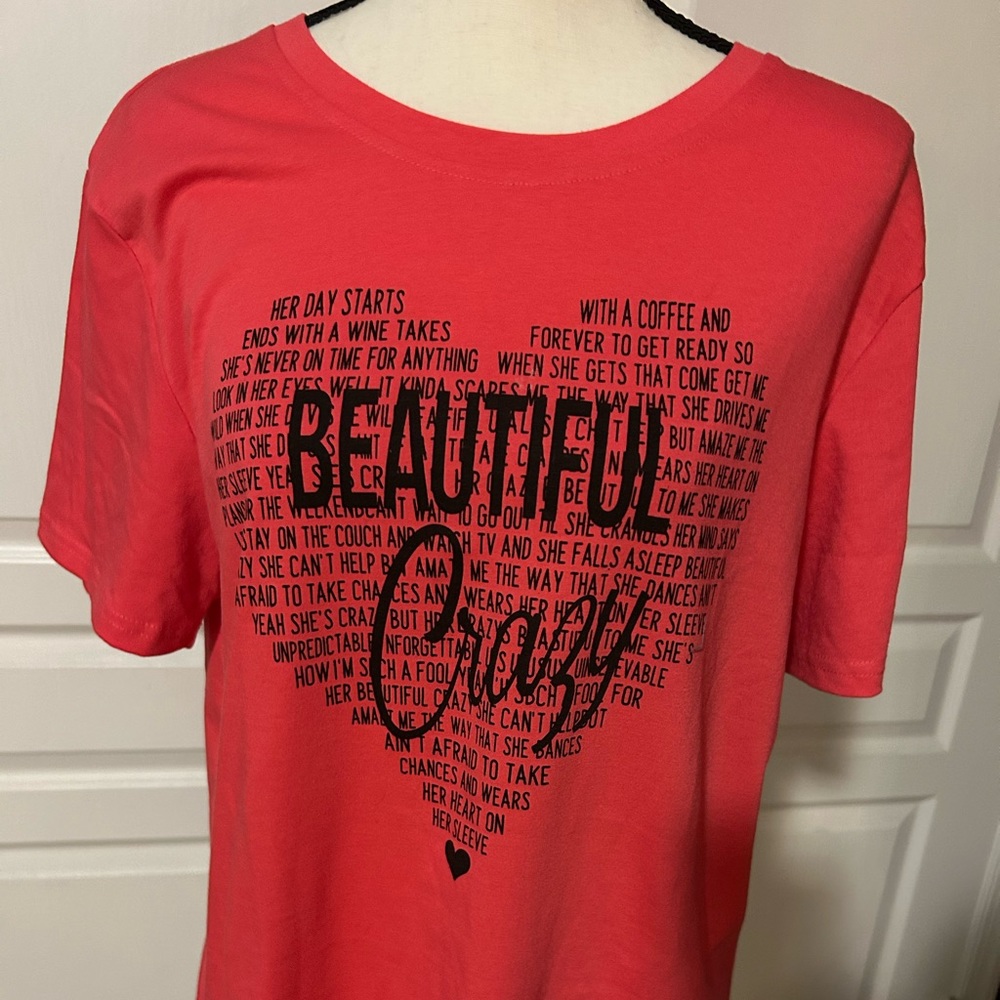 Luke Combs “Beautiful Crazy” lyrics T-shirt